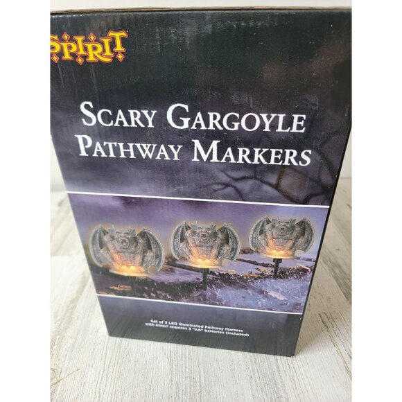 Spirit Halloween NEW scary gargoyle pathway markers prop decor - Picture 10 of 11